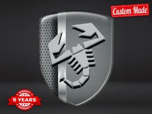 Fiat Abarth Sticker silicone Style Exclusif Badges Dôme Haut de Gamme
